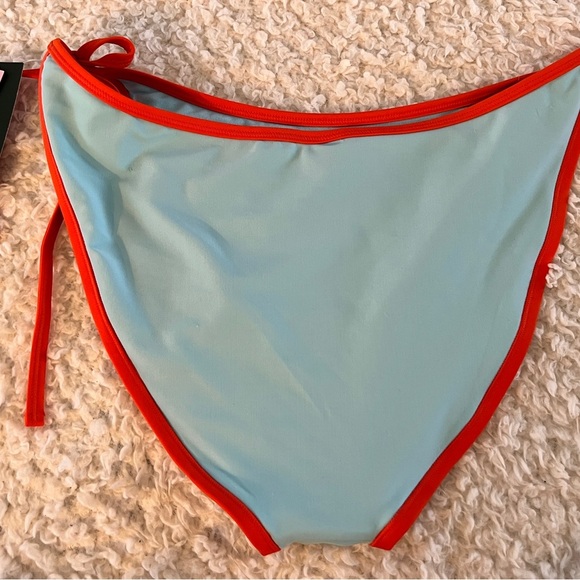 Wild Fable Sky Blue Bikini Bottom with Red Edges - Picture 3 of 4